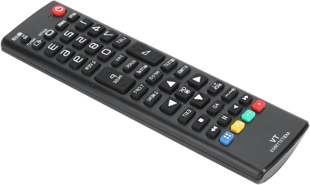 TV Afstandsbediening - Universele bediening - Televisie bedienen - 10 meter bereik - 17 x 5 x 2 cm - Zwart