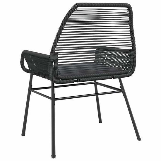 vidaXL - Tuinstoelen - 2 - st - met - kussens - poly - rattan - zwart