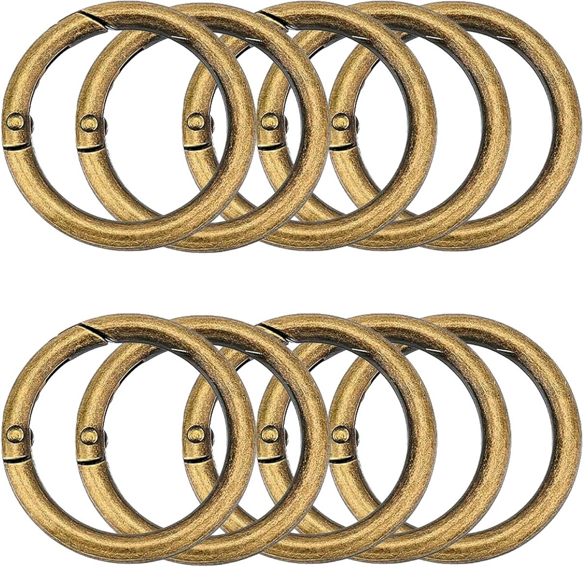 10 x Grote Ronde Carabiner Haken van Zinklegering voor Tassen, Sleutelhangers en Accessoires