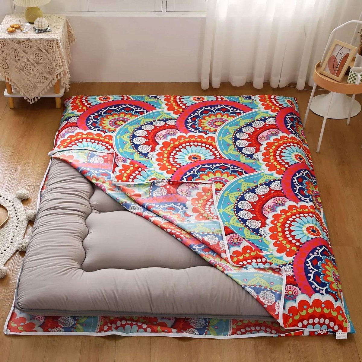 Matrashoes Met Rits - Vloer Bed Cover - Matras Beschermen - Huidvriendelijke Stof - 150x20