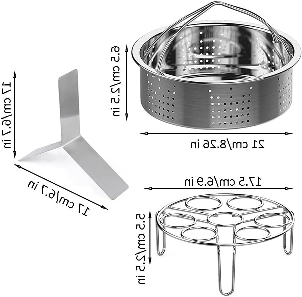 3-Delige Stoompan Accessoireset voor 21 cm Instant Pot thumbnail 2