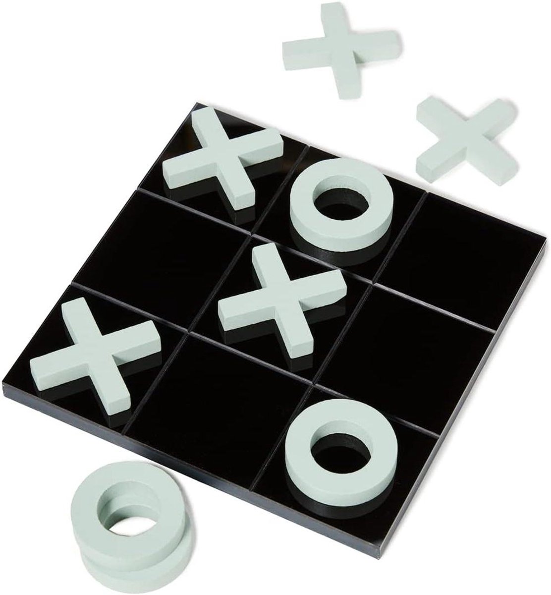 Klassiek Boter-kaas-en-eieren - Tic Tac Toe spel - Familie spelletjes avond - Acryl bord met houten pionnen
