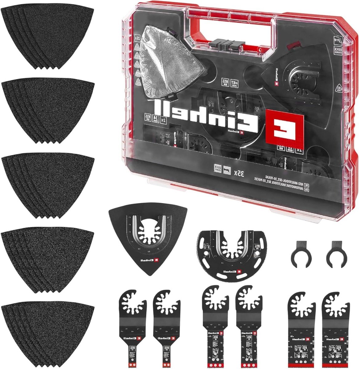 Multitool Accessoireset - Zaagbladen Set - Metaal Bewerken - 35 Delig Met Adapters - 300 x 230 x 53 cm