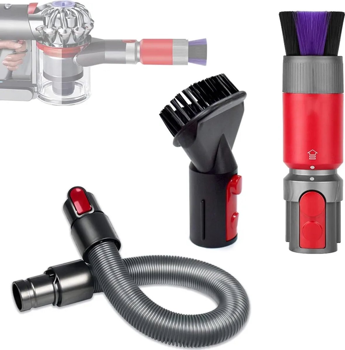 Krasvrije stofborstel Geschikt voor Dyson V7/V8/V10/V11/V15 slangen.