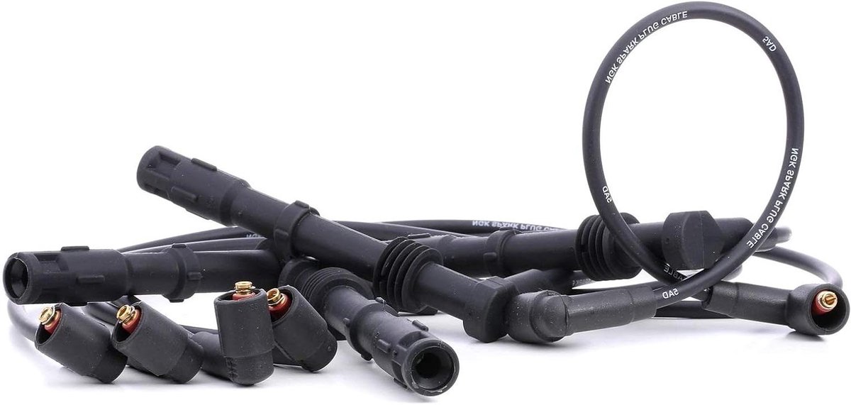 Bougiekabel - Ontstekingskabel - Motoronderhoud - Hoge belastbaarheid - 1 stuk - Zwart