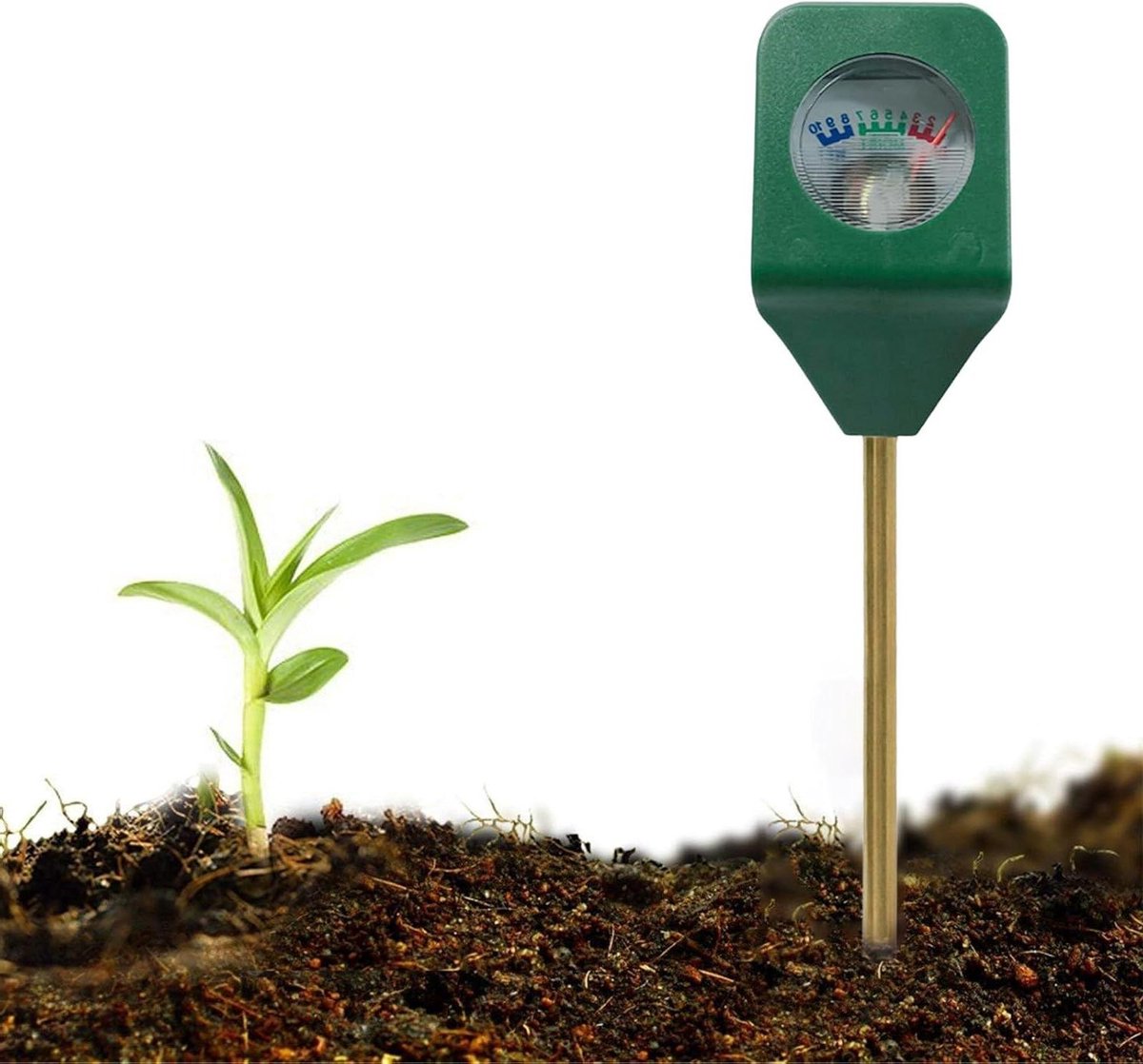 Bodem PH meter - Planten tester - Planten verzorgen - Meet vocht licht PH - 17 cm - Zwart