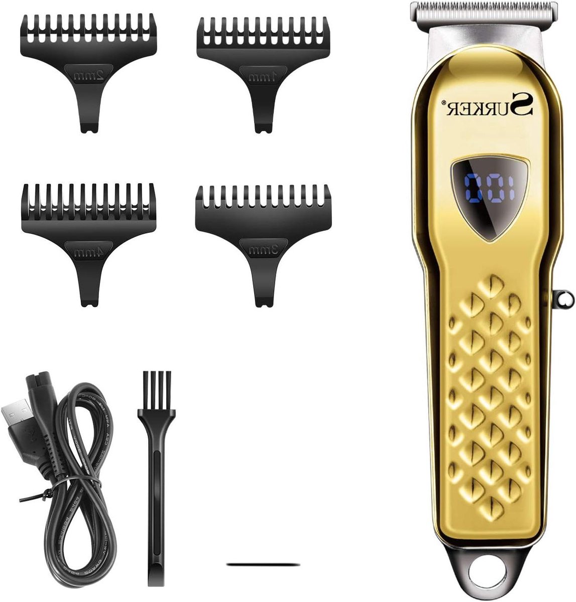 Haartrimmer Scheerapparaat - Precisie Trimmer - Strakke Lijnen - T-Blade Ontwerp - 5 x 16 cm - Zilver