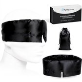 PurelyGoods® Masque de Sommeil en Soie - Masque Yeux Sommeil – Obscurcissant - 22 Mommes 6A Soie de Mûrier - Noir
