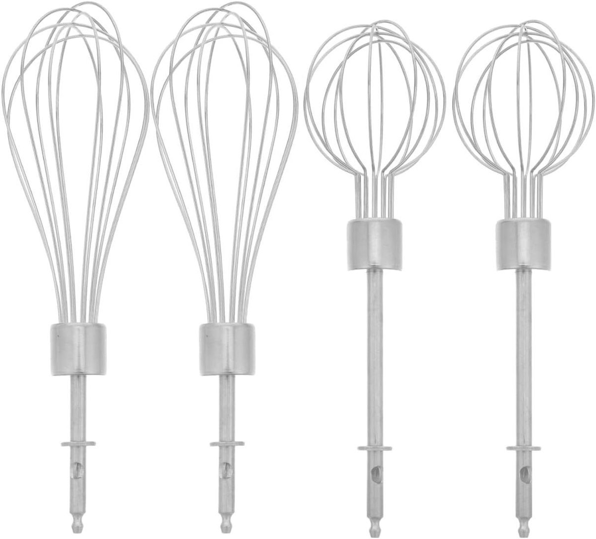 Mixer Gardes - Reserve Gardes - Eieren Slaan - Roestvrij Staal - 4 Stuks - Zilver