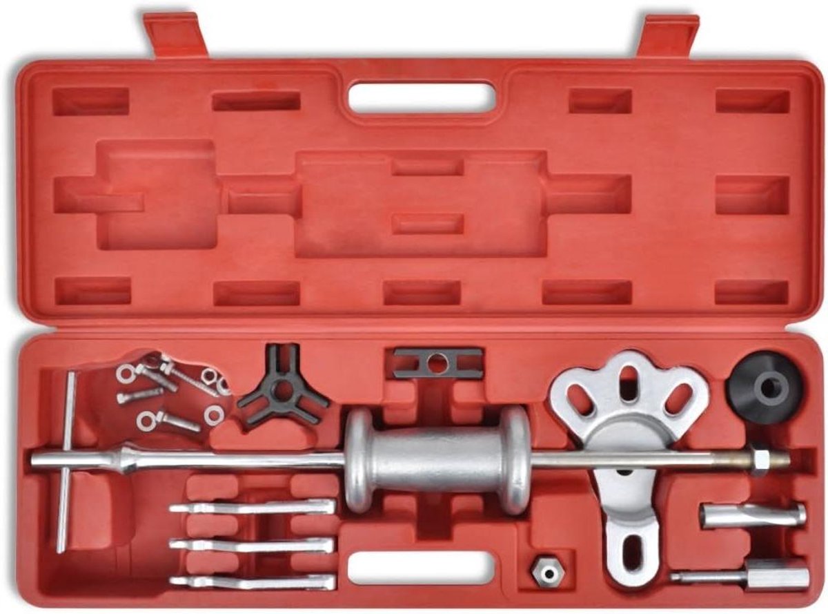 Wielnaaftrekker Set - Wiellagertrekker Gereedschap - Auto Onderhoud - Compleet Gesorteerd - 95-140 mm - Zwart