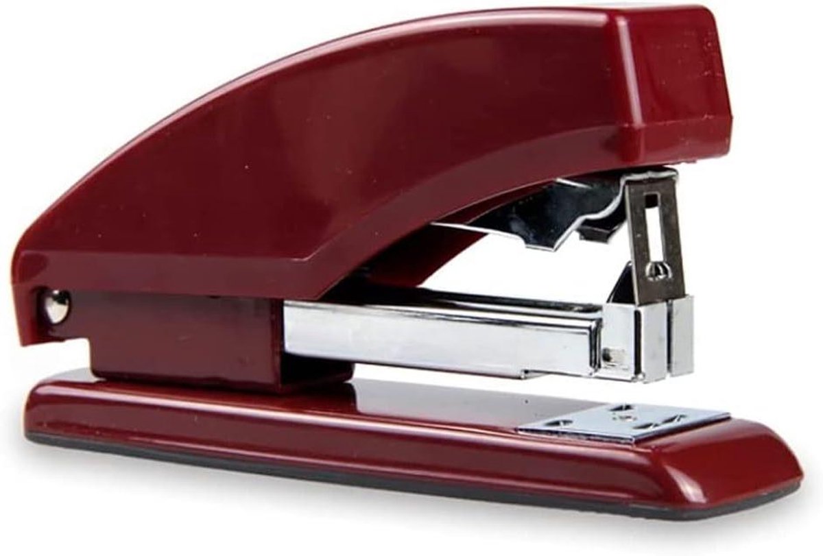 Nietmachine voor Bureau - Handnietmachine Kantoor - Papier Nieten - Ergonomische Grip - 20 Vellen - Rood