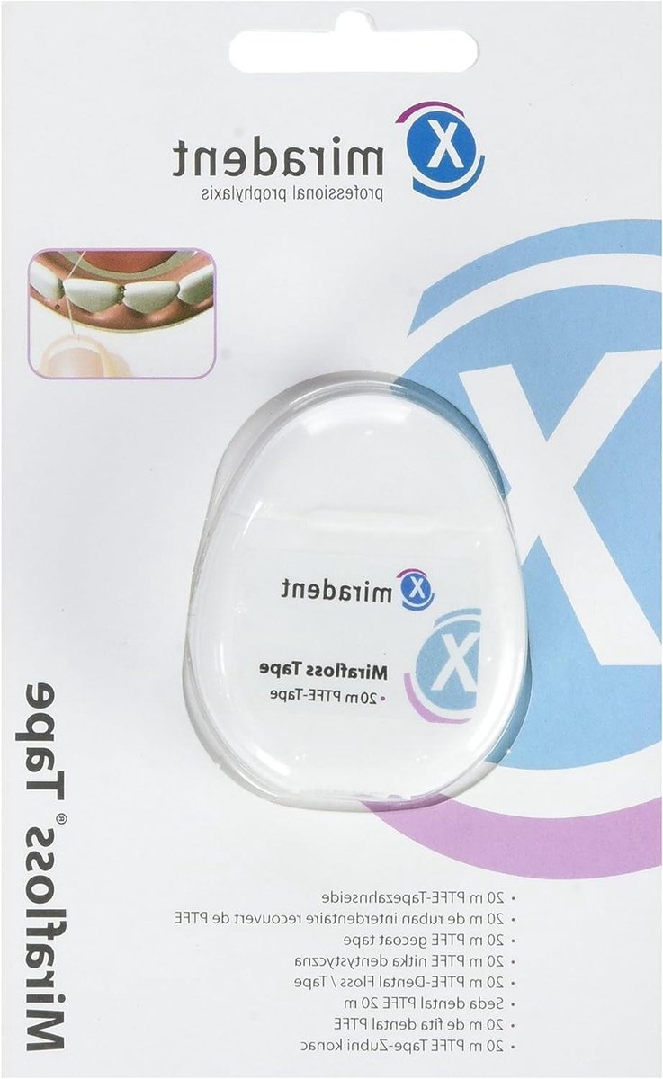 Miradent Mirafloss Tape - Tandzijde Tandband - Interdentale Reiniging - Extreem Scheurvast - 20 m - Wit