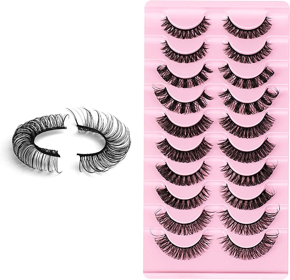 Valse wimpers - Volume wimpers - Make-up aanbrengen - 3D ontwerp - 10 paar - Natuurlijk