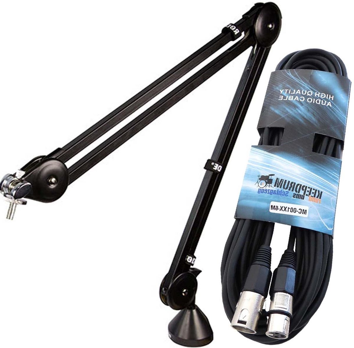 Microfoonarm - Zwenkarm Statief - Professioneel Opnemen - 360 Graden Draaibaar - 820mm Bereik - Zwart