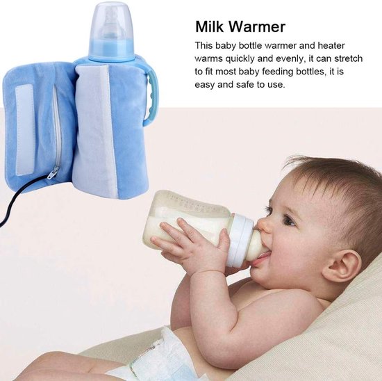 Flesverwarmer - Baby warmer - Onderweg voeding - USB-aangedreven - Compact formaat - Blauw van Merkloos — afbeelding 2