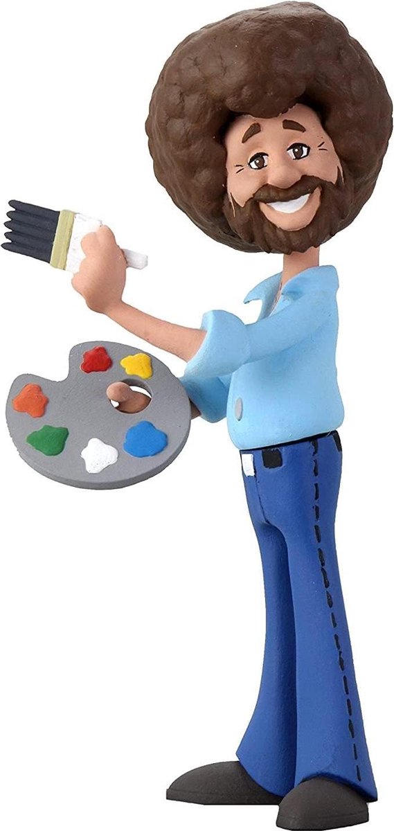 Actiefiguur - Klassieke figuur - Rollenspel verzamelen - Bob Ross-achtig uiterlijk - 6 inch - Groen