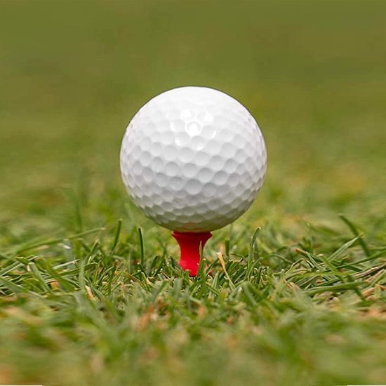 Dailygoods- Golf Tees 31 mm - Kunststof - Onbreekbaar - 100 Stuks - Rood - Duurzaam Materiaal - Golfhuls van Dailygoods — afbeelding 3