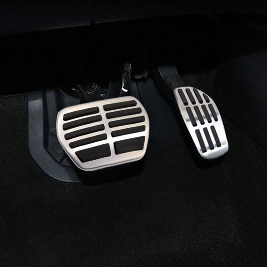 Pedaalset Auto - Upgrade Pedalen - Interieur Styling - Roestvrij Staal - 2 Stuks - Zilver — afbeelding 3