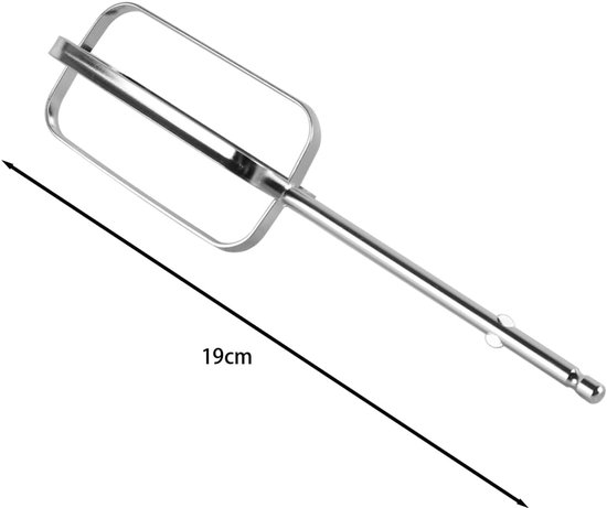 Handmixer Kloppers - Mixer Onderdelen - Beslag Maken - Roestvrij Staal - 2 Stuks - Zilver van Merkloos — afbeelding 4