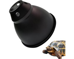 Reptielenlamp Armatuur - Terrarium Verlichting - Huisdier Welzijn - Stevig Aluminium - 5.8 inch - Zwart