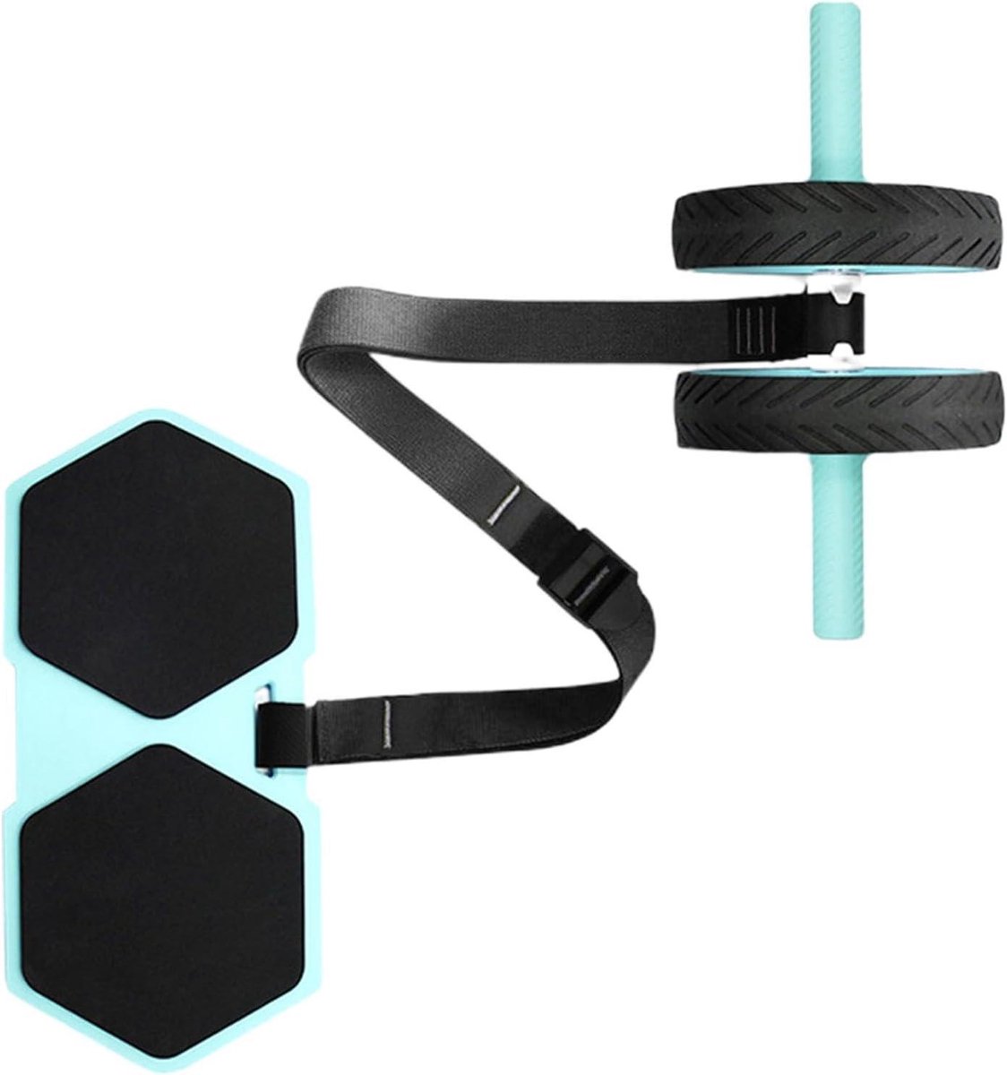 Buikwiel Trainingswiel - Ab Roller Fitness - Krachttraining Buikspieren - Automatische Rebound - 41.5 cm - Groen