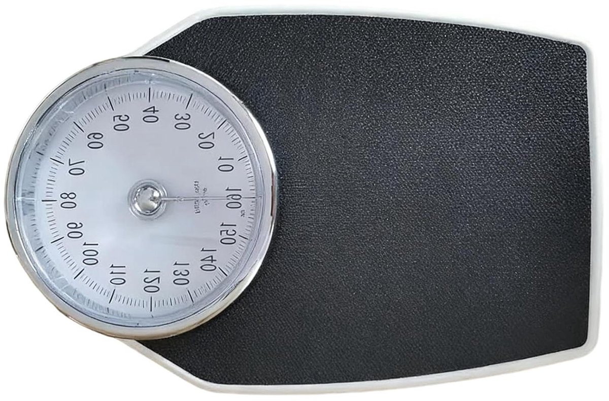 Mechanische Personenweegschaal - Badkamer Weegschaal - Gezondheid Monitoren - Vochtbestendig Ontwerp - Tot 159 kg - Zwart