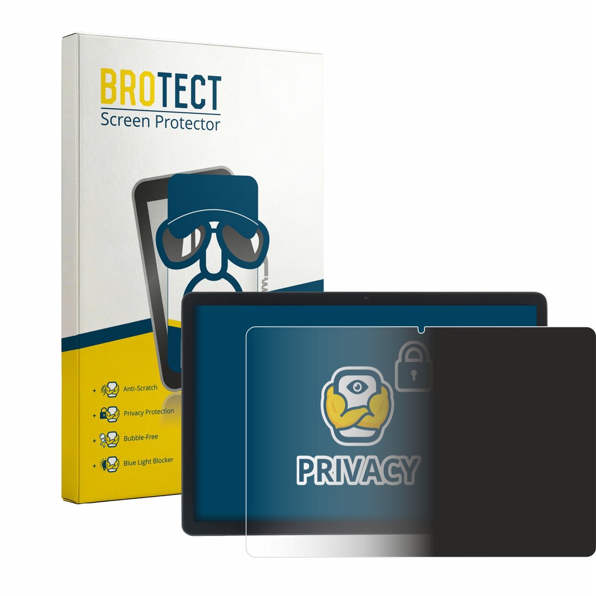 BROTECT - privacy screenprotector voor Acepad A172 - Folie Beschermfolie Blauwlichtfilter
