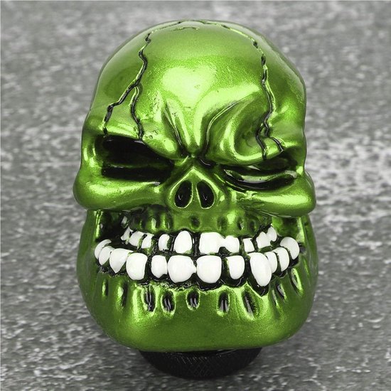 Versnellingspook Knop - Schedel Hendel - Auto Rijden - Hars Materiaal - 8-12MM Adapters - Groen — afbeelding 2