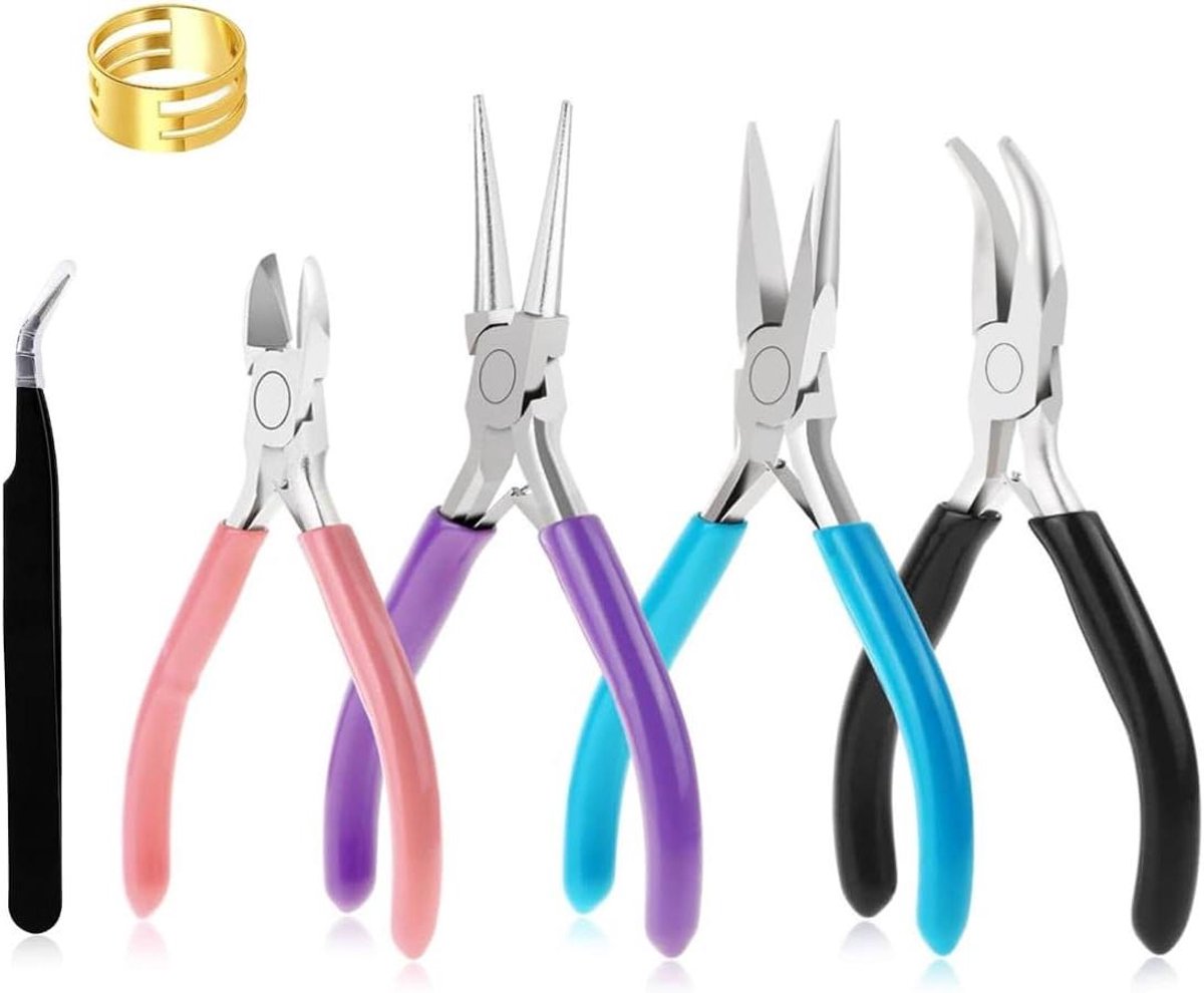 Sieradentang Set - Knutselgereedschap - Sieraden Maken - 4 Stuks Precisie - Niet gespecificeerd - Grijs