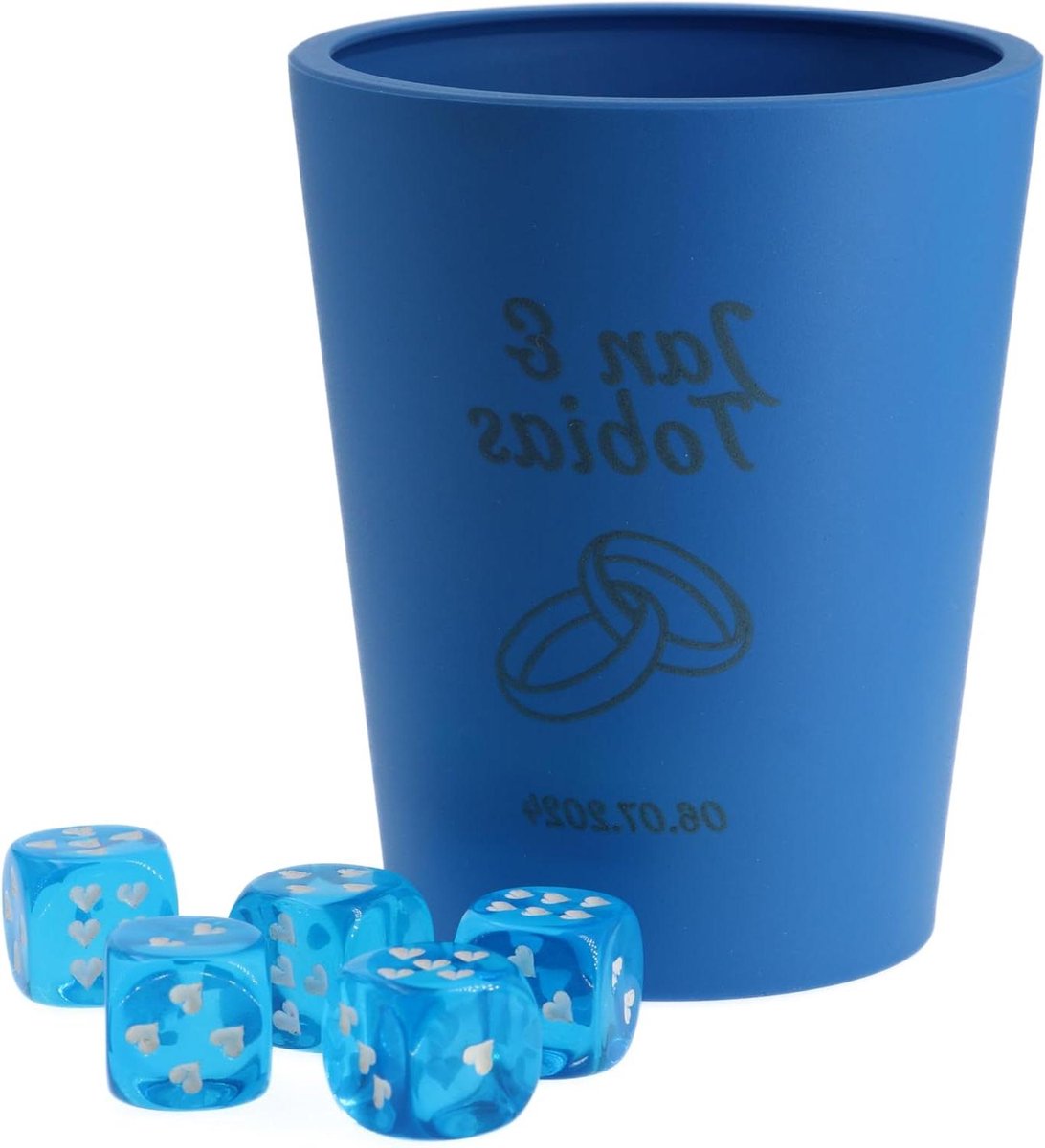 Dobbelbeker - Dobbelsteenhouder - Spelplezier Vergroten - Speciale Binnenlip - Standaard - Blauw