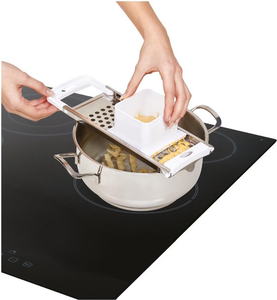Spätzle Schaaf - Deegmaker Pasta - Zelf Pasta Maken - Roestvrij Staal - 30 x 15 x 3 cm - Zilver — afbeelding 2