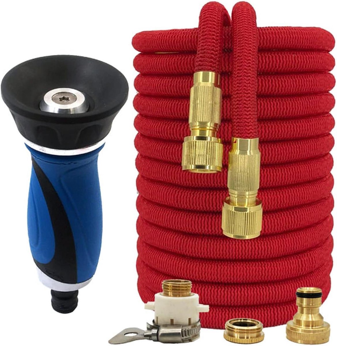 17ft Uitbreidbare Tuinslang Magische Hogedruk Autowasslang Plantaardige Tuin Watering Slang Nozzle Druppelirrigatiesysteem tuinslang Pijp Uitbreidbare tuinslang slang pijp haspel
