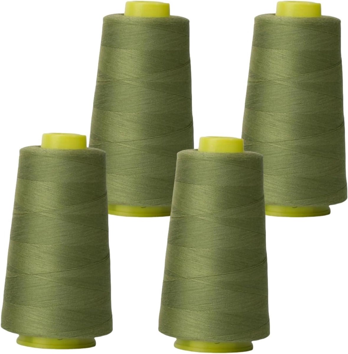 4 rollen naaigaren overlockgaren, polyester naaigaren set, overlockgaren 40/2, groene serie draad naaigaren, totaal 12000 yards, voor naaigaren garen naaimachine (5#)