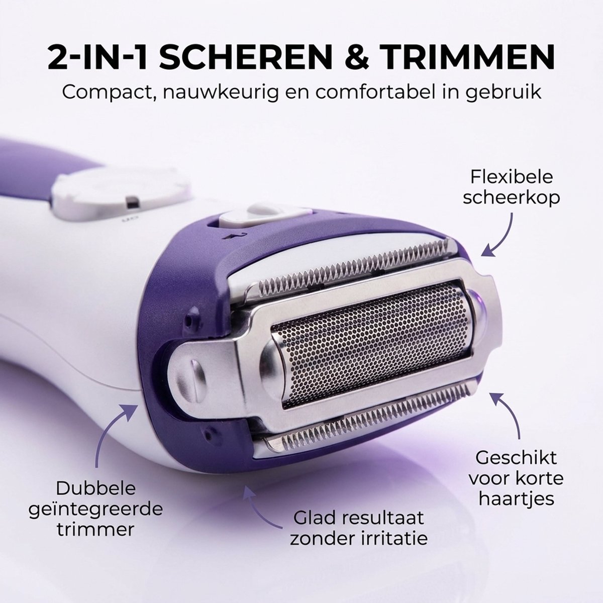 Golermo Ladyshave voor Vrouwen - 2-in-1 Scheerapparaat Dames thumbnail 4