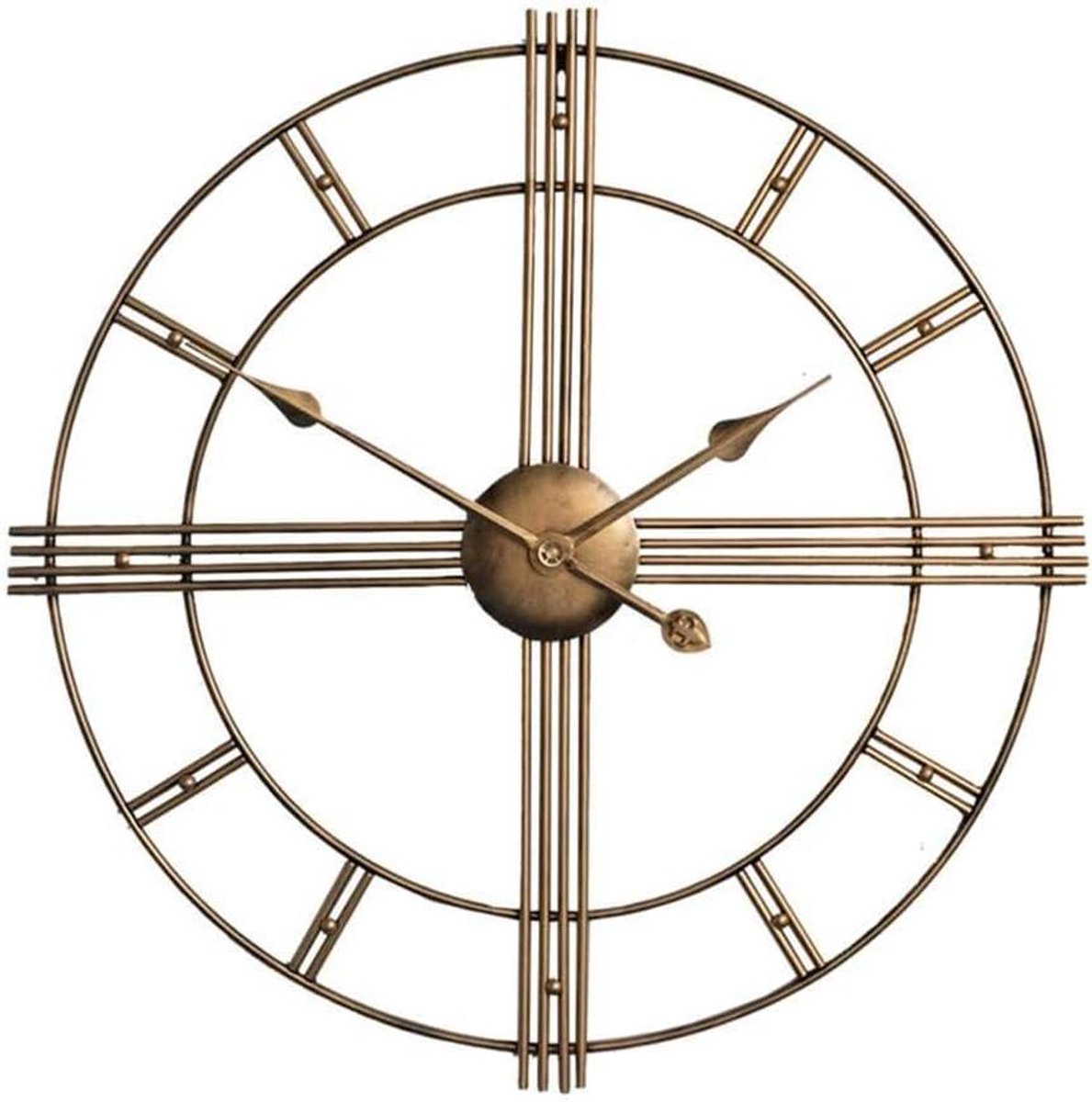 Wandklok Outdoor - Tuinklok Klok - Buiten Decoratie - Weerbestendig Stil - 50 cm - Zwart
