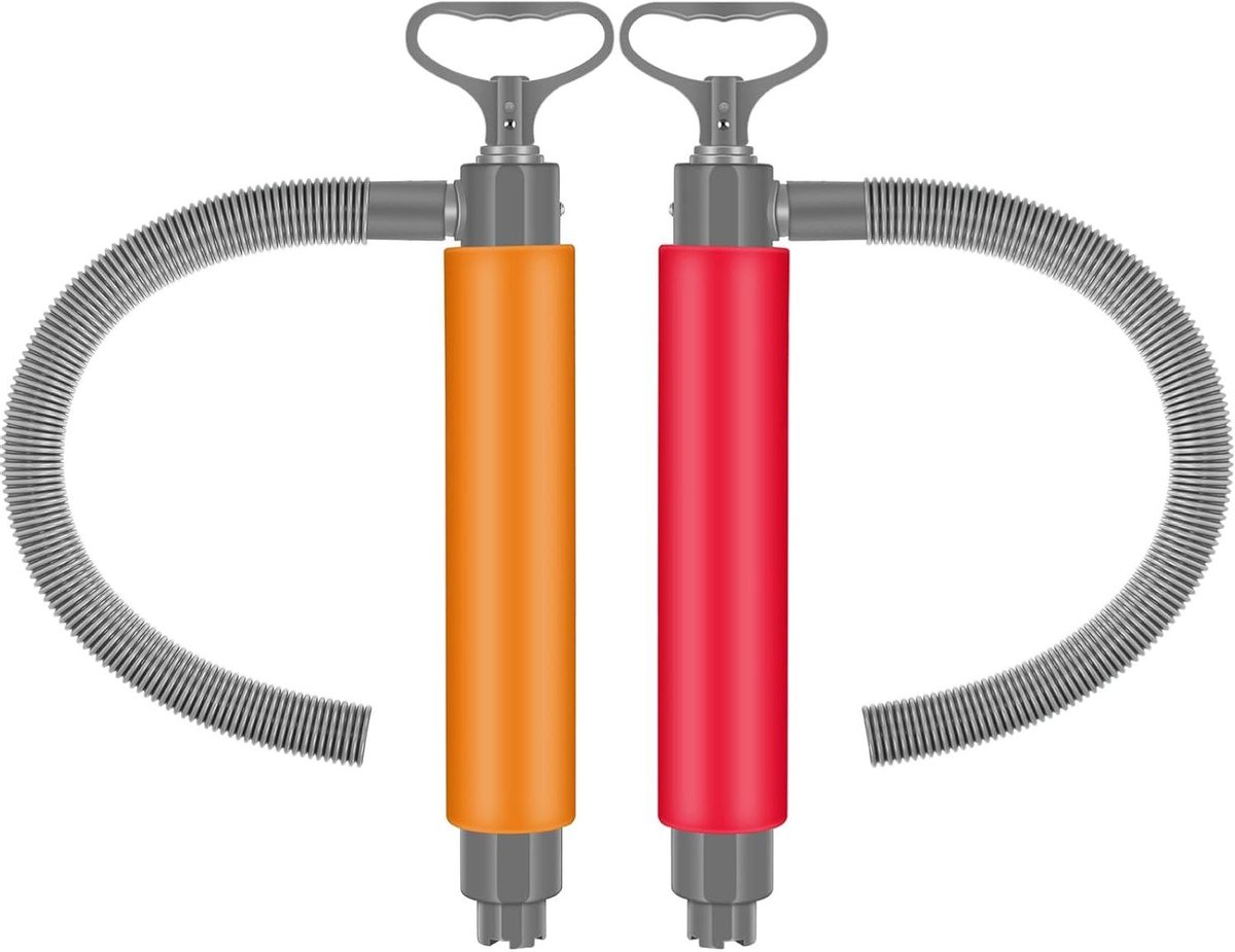 Handmatige Lenspompen - Waterpompen Boot - Water Verwijderen - Omkeerbare Slang - 46 cm - Rood oranje