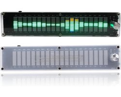 Digitale Equalizer - Audiospectrumanalyzer Stereo-equalizer - Muziekweergave Verbeteren - 15-Bands Tweekanaals - 26 x 7 x 4 cm - Zwart