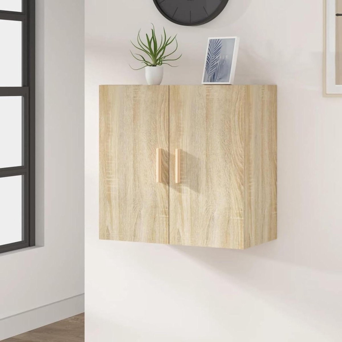 Wandkast - Opbergkast Keuken - Extra Opbergruimte - Robuust Houtmateriaal - 60 x 30 x 60 cm - Sonoma-eiken