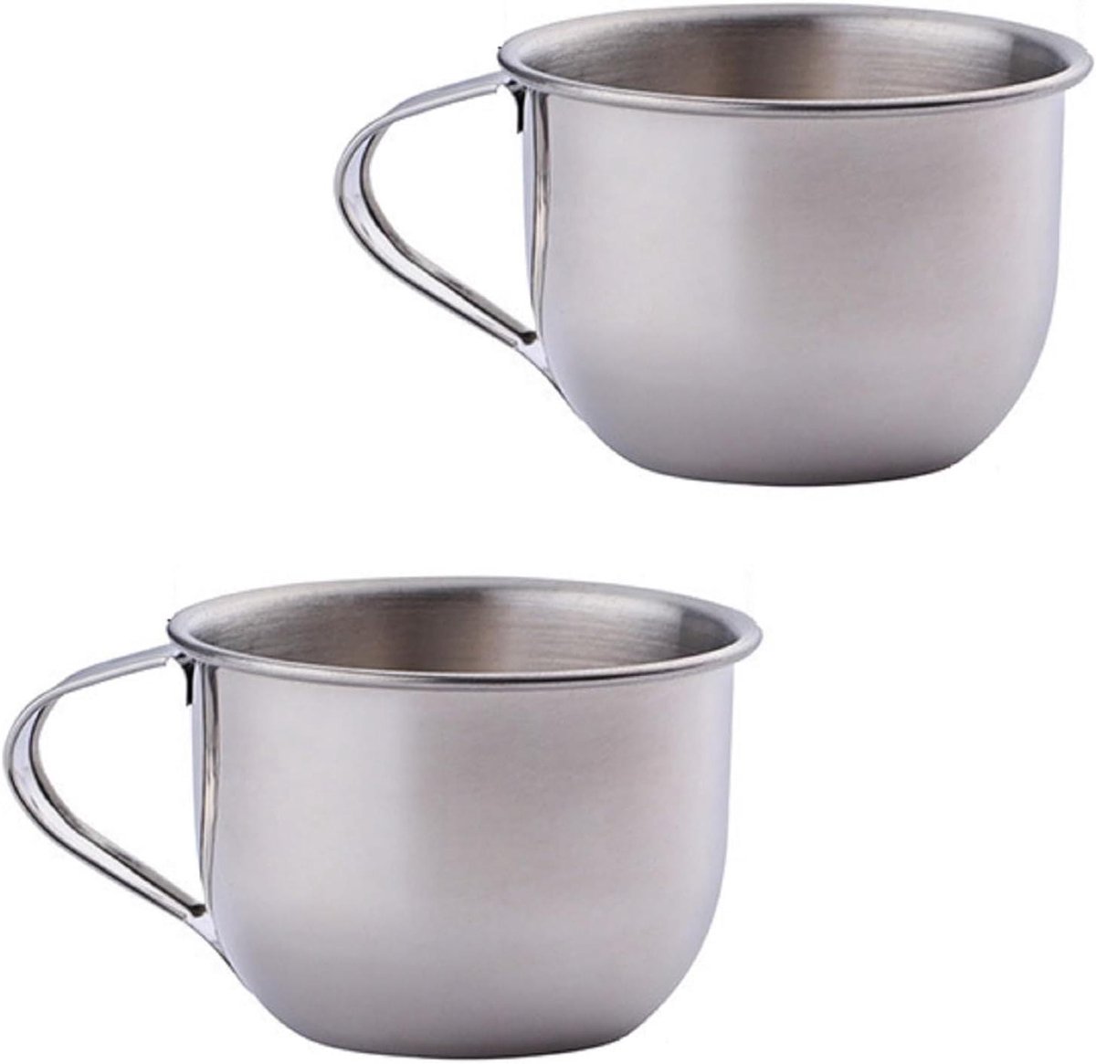 Espresso Kopjes - Koffie Mokjes - Koffie Drinken - Roestvrij Staal - 60ml - Zilver