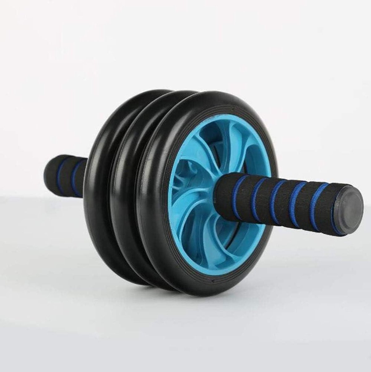 Buikwiel Roller - Fitness Wiel - Buikspieren Trainen - Antislip Handvat - 33cm Lengte - Groen Zwart
