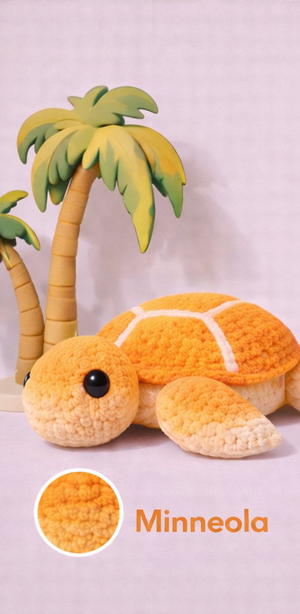 Zazu Zeeschildpad haakpakket - 438 Minneola - compleet pakket - big darling monochrome - Scheepjes
