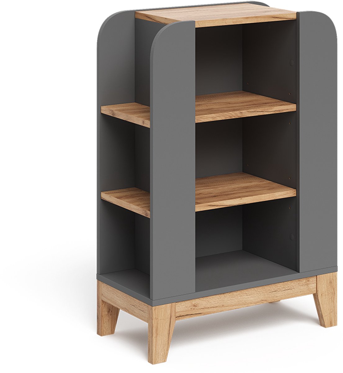 Vitalispa Malia Kinderkast – 60 x 88 cm met 9 compartimenten Artisanaal/grijs
