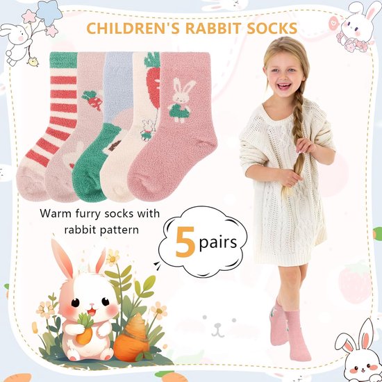 Babysokken - Kinder sokjes - Warme voeten - Dierenprint - 3-15 jaar - Multicolor — afbeelding 3