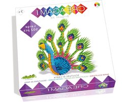 Creagami Pauw - Origami Sculptuur - Creatief Knutselen - Modulaire Kit - Misura unica - Wit