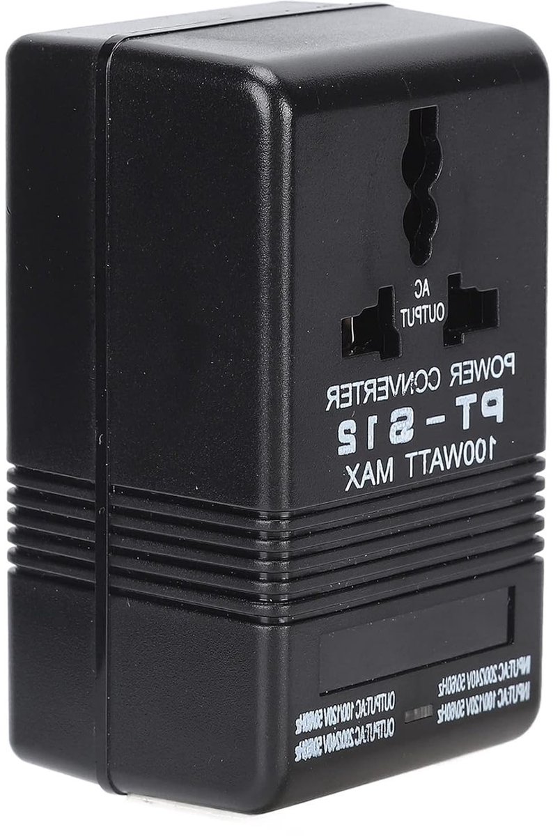 Spanningsomvormer 100V naar 120V naar 220V naar 240V, 100W transformator voor reizen en apparaten