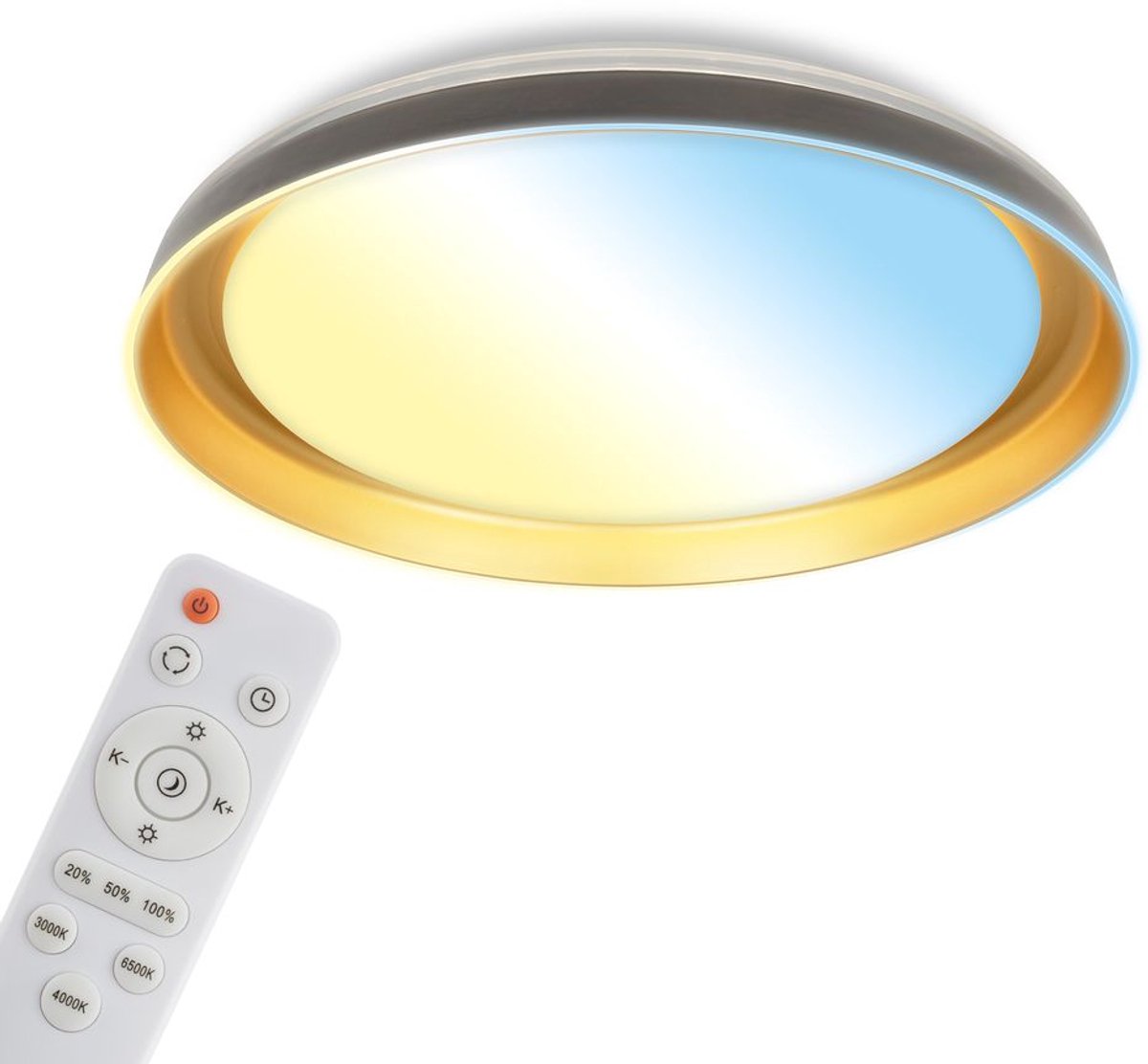 BRIlONER Gima - LED Plafondlamp - Dimbaar - Afstandsbediening - CCT-kleurtemperatuurregeli