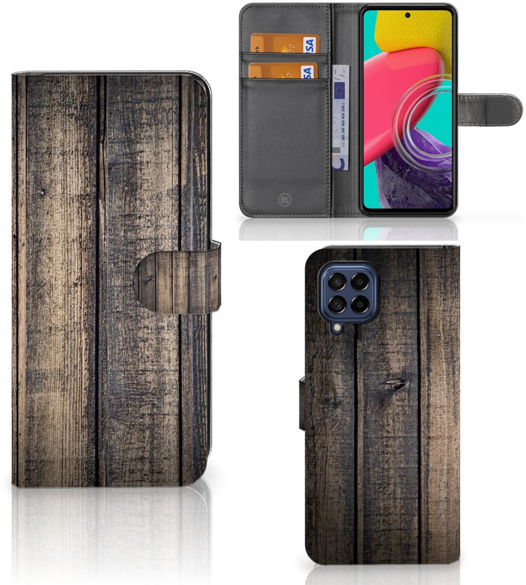 Samsung Galaxy M53 Book Style Case Steigerhout
