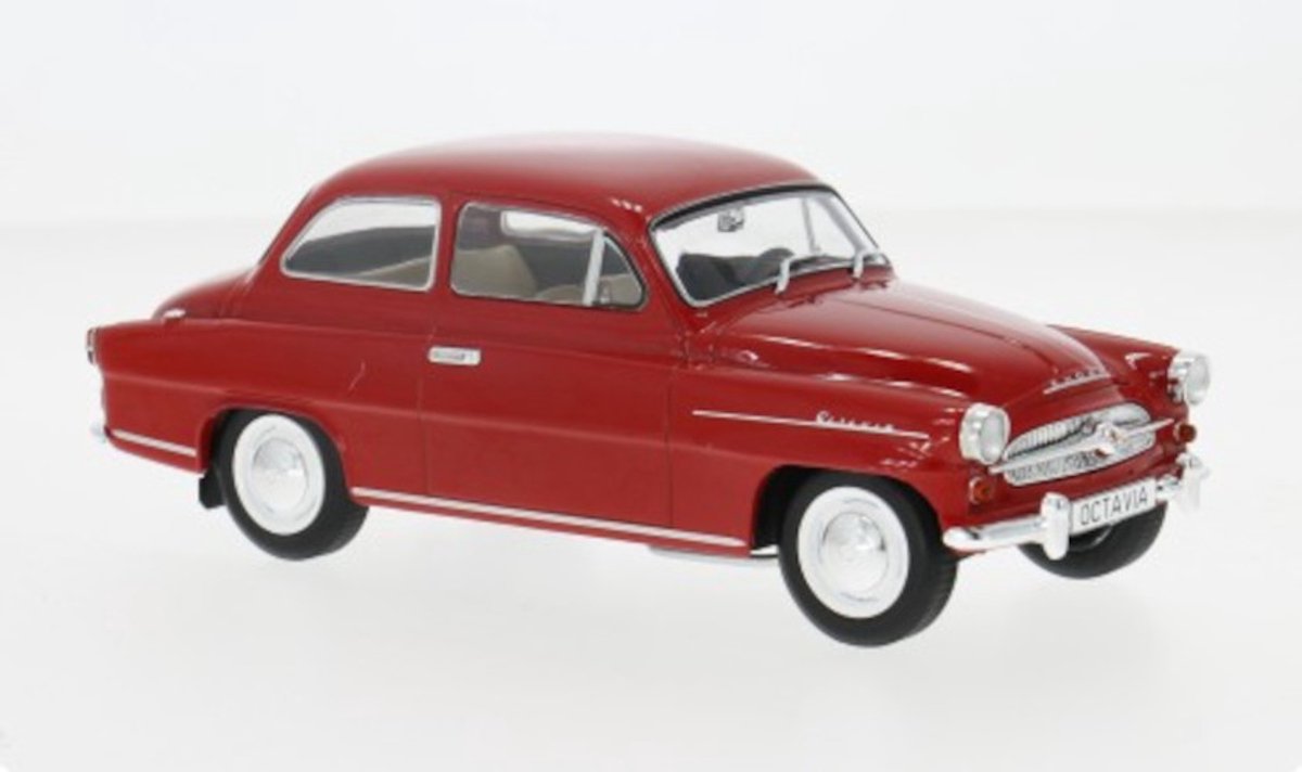 Skoda Octavia Super 1959 Rood Modelauto 1/24 Whitebox