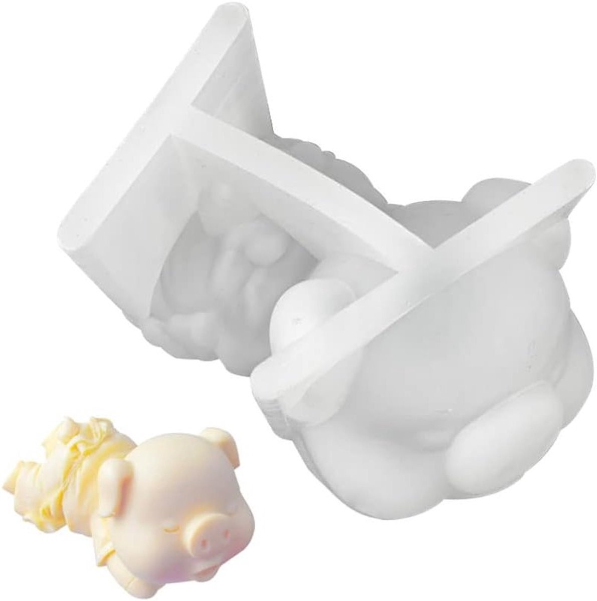 3D Varkenssiliconen Mallen voor Epoxyhars, Chocolade, Kaarsen en Zeep - Creatieve DIY Mallen voor Fondant en Taartdecoratie