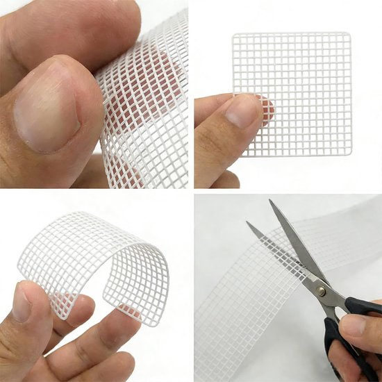 Vliegenreparatieset - Reparatietape Hor - Gaten Dichten - Zelfklevend Glasvezel - 5 cm x 5 m - Wit — afbeelding 5